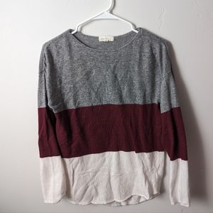 Gray/Red/Cream small Sweater